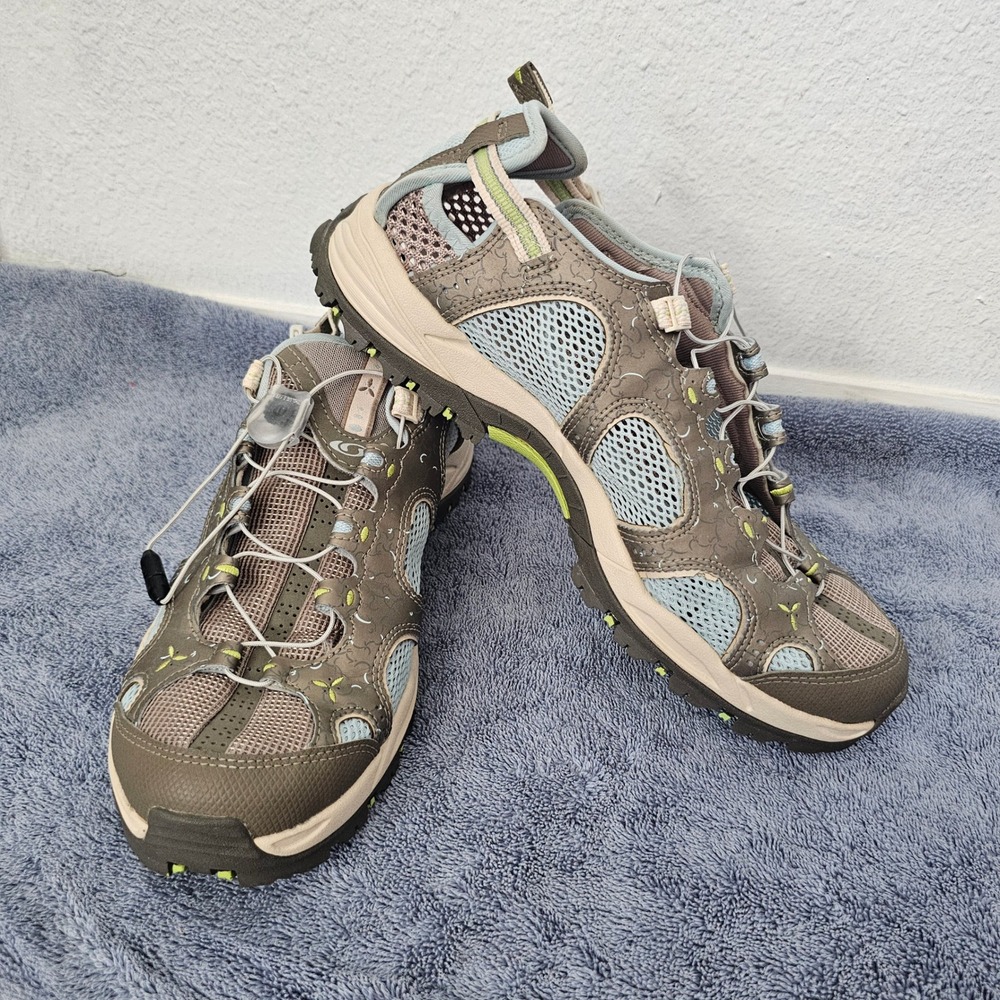 Salomon Techamphibian 2 Women 9.5 Brown Blue Water Hiking Shoes 106499
